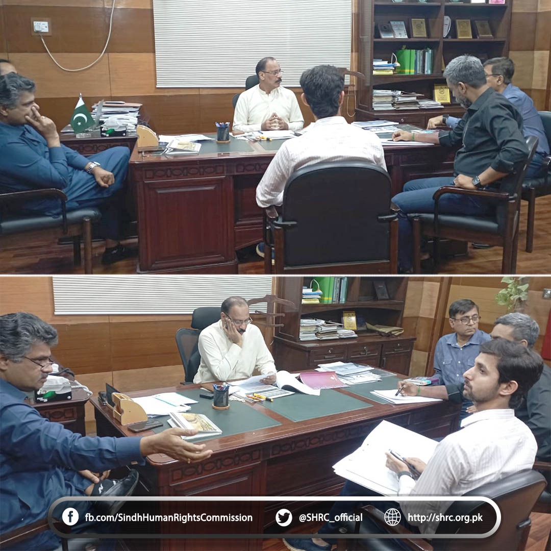 Chairperson (SHRC) had a meeting with Mr. Jalaluddin Mahar, Secretary of the Sports and Youth Department, GOS.