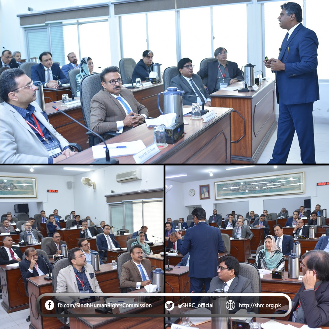 Chairperson (SHRC) delivering an insightful lecture on Issues and Welfare of Children in Pakistan at the National Institute of Management - NIM Karachi