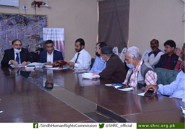Khuli Kachahri in the office of the Deputy Commissioner, Korangi