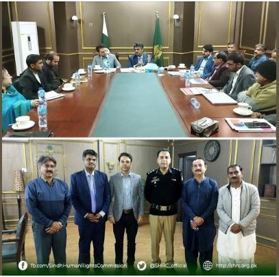 Chairperson (SHRC) meeting with DC Dadu, line departments, and NGOs regarding post-flood rehabilitation work