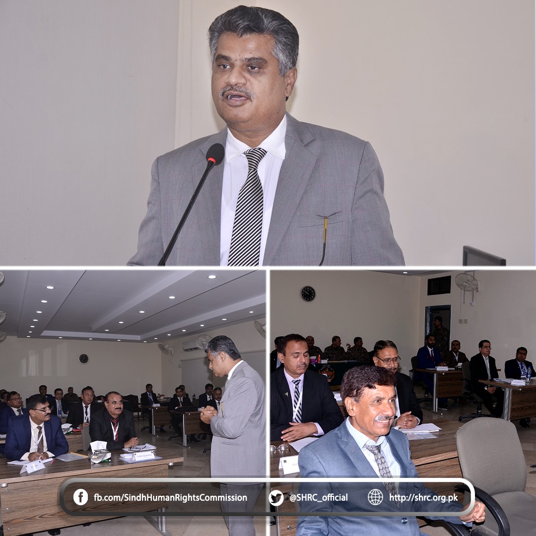 Chairperson (SHRC) delivering an insightful lecture on Human Rights at the National Academy for Aviation Security, Karachi.