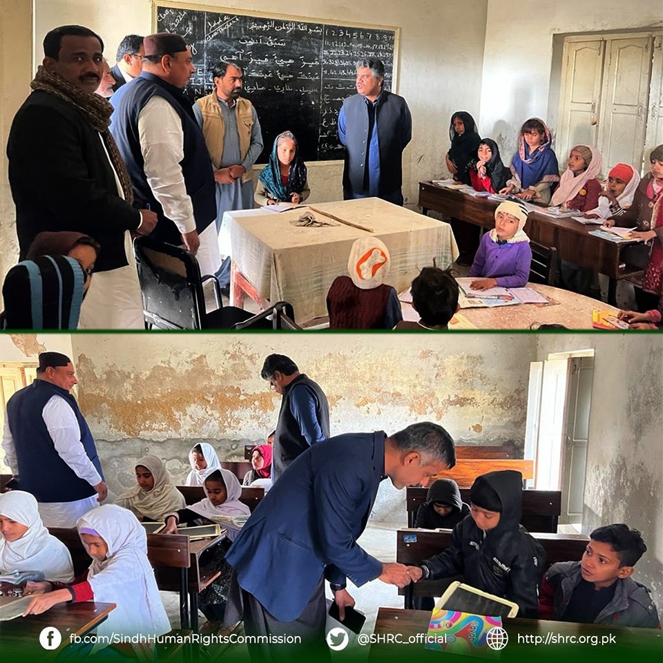 Schools and Colleges in Larkana Visited by SHRC Chairperson.