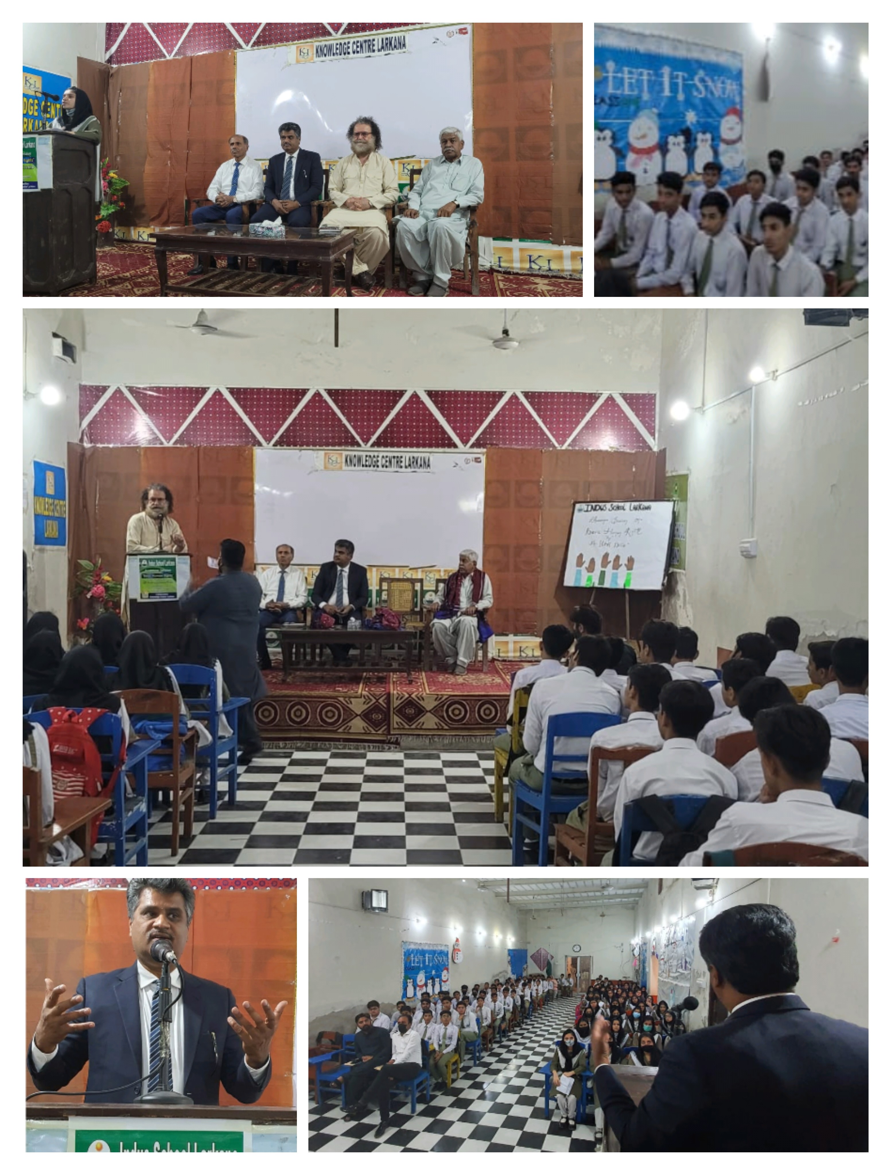 Chairperson and Member SHRC visited Indus School Larkano