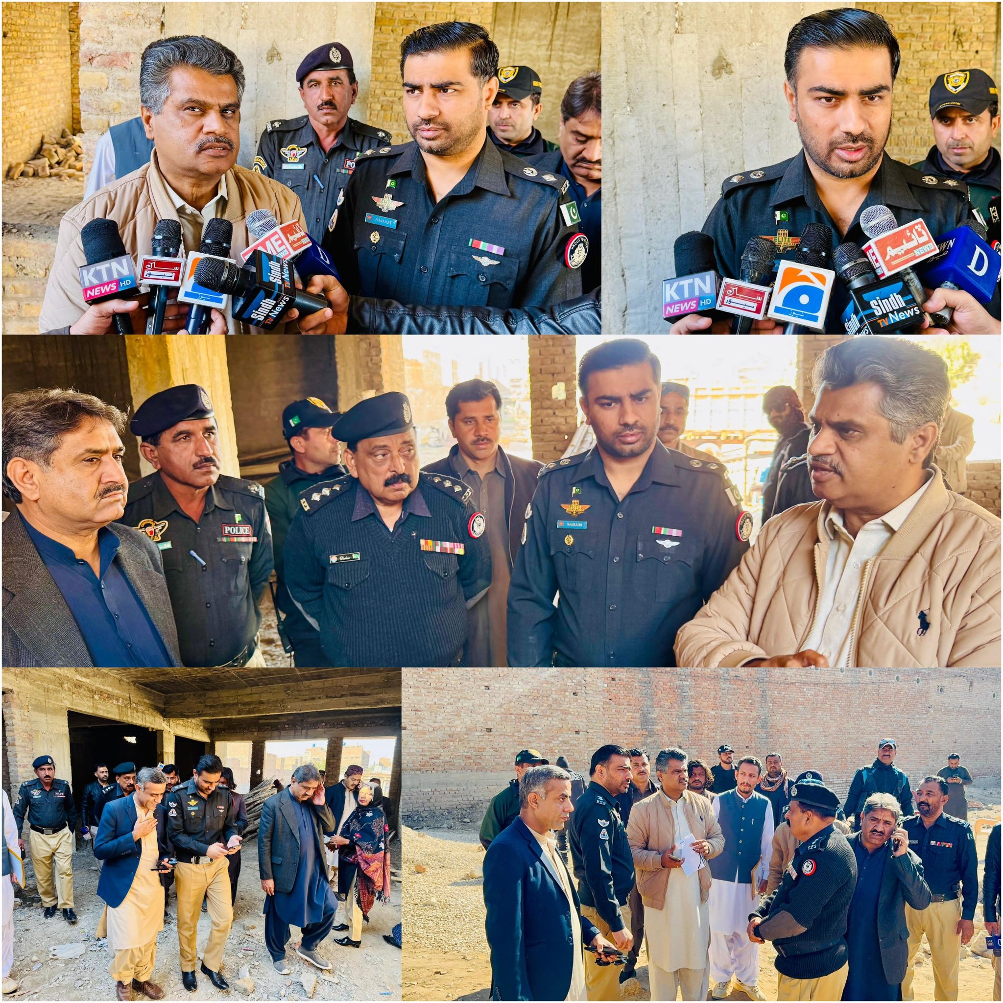 Chairperson (SHRC) Inspects Under-Construction Women's Police Station in Jacobabad.