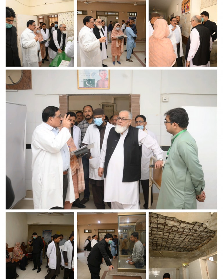 Judicial Member (SHRC) Justice (R) Arshad Noor Khan, visited the Urban Health Center, North Karachi, with his team.