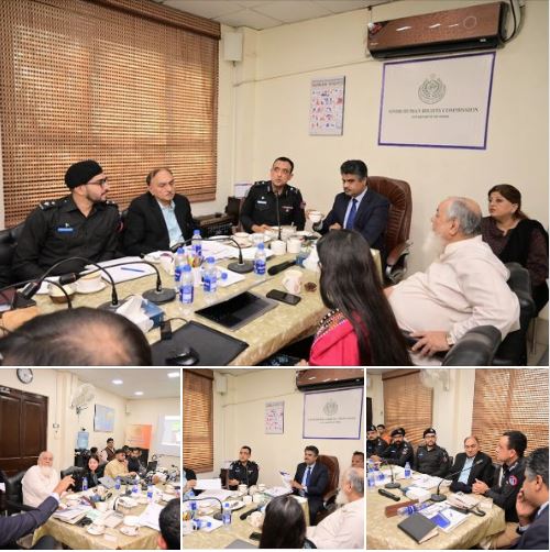 IG Sindh Prisons & Correction Service (SPCS) along with his team visited at the Sindh Human Rights Commission office