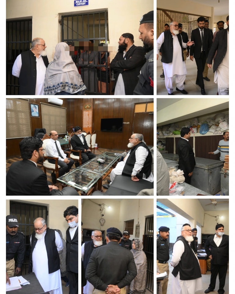Judicial Member (SHRC) Justice (R) Arshad Noor Khan, visited the Judicial Lockup established in the Malir Court