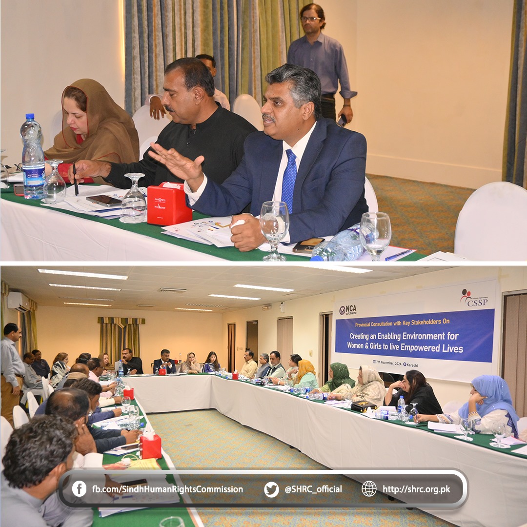 Chairperson (SHRC) attended the Provincial Consultation on Creating an Enabling Environment For Women & Girls to lice Empowered Lives