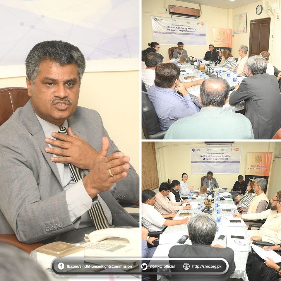 Consultative session aimed at reviewing the political economy of Youth Departments and the Sindh Youth Policy, 2018. 