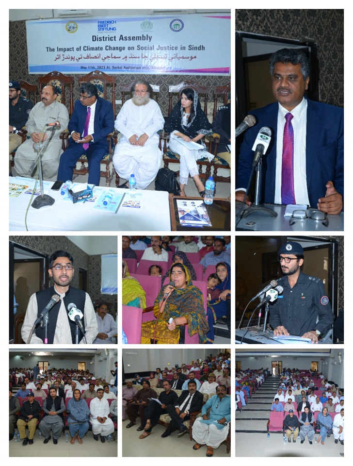 Public Assembly at Sachal Auditorium, Khairpur on the plight of flood Victims.