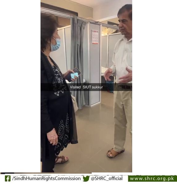 Justice (R) Majida Razvi, Chairperson, SHRC visited SIUT, Sukkur