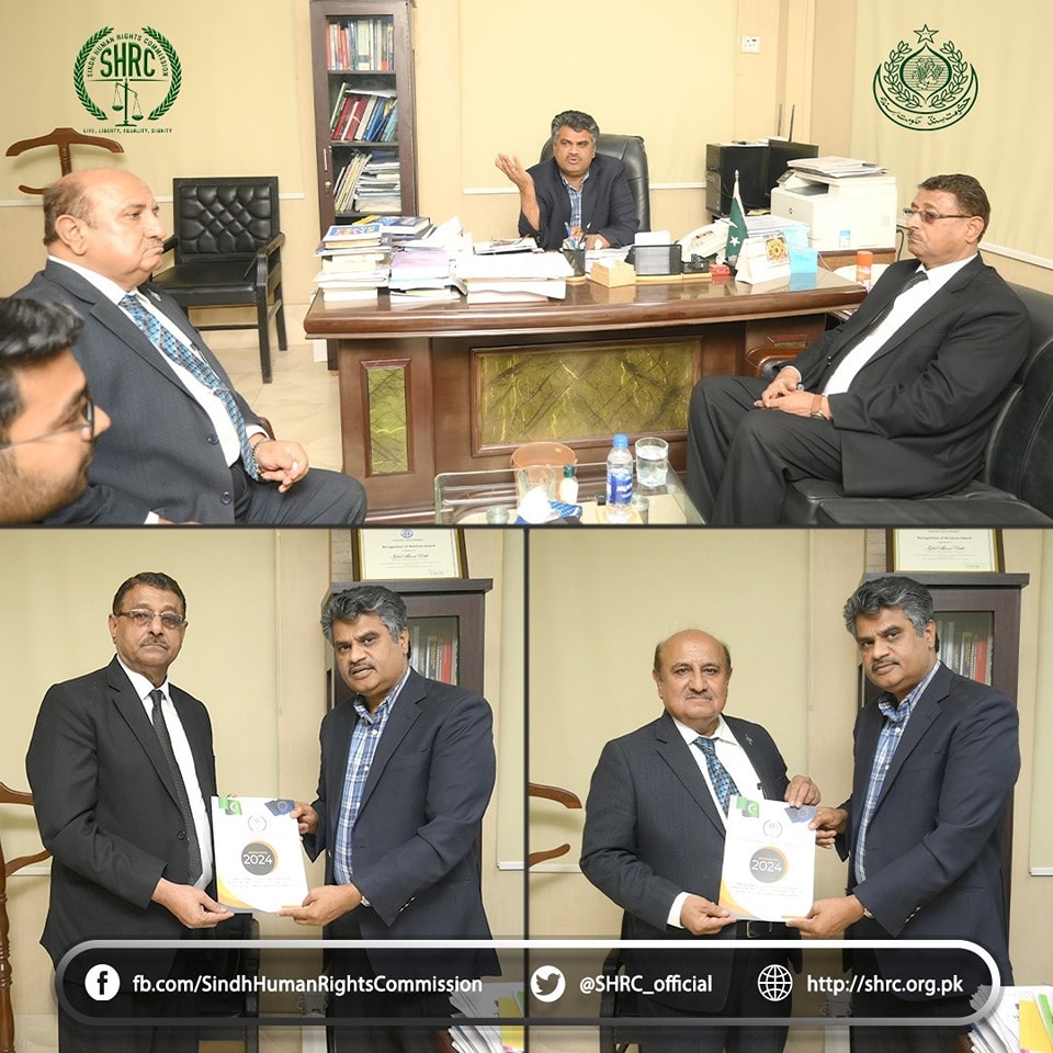 M. Suleman Ali Abro, Chief Executive of SAFWCO, along with Dr. Muhammad Ismail Kumbhar, Professor from Sindh Agricultural University, Tando Jam paid a visit to the SHRC office.