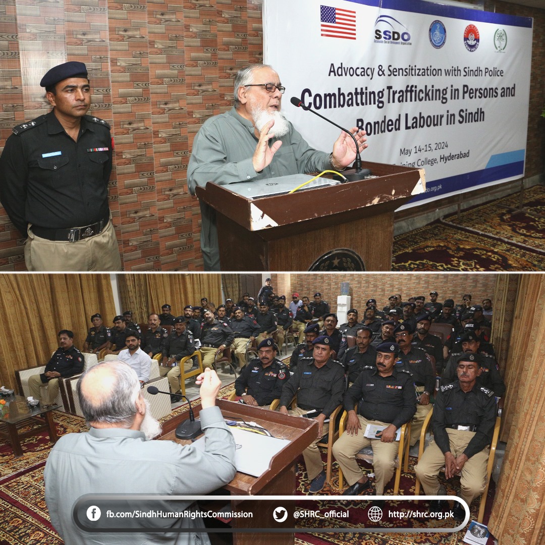 Judicial Member of SHRC, Justice (R) Arshad Noor Khan, arrived at Police College Hyderabad to participate in the closing ceremony of the two-day training provided to police officers on various laws.
