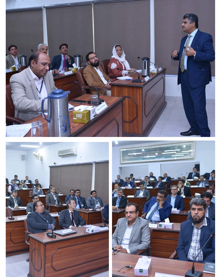 Chairperson (SHRC) delivering a lecture on issues and the welfare of marginalized communities in Pakistan at the National Institute of Management, Karachi.