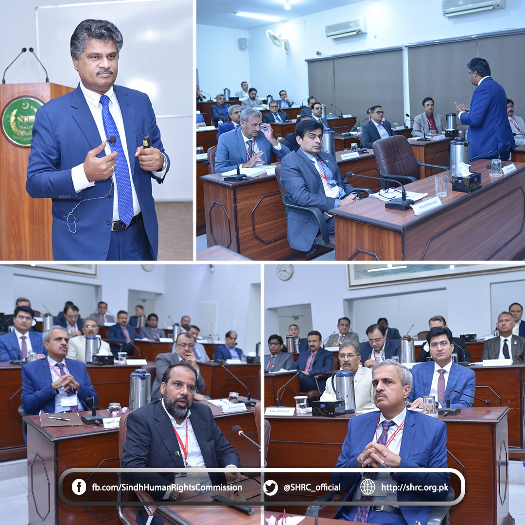 Chairperson (SHRC) delivering an insightful lecture on Human Rights at the National Institute of Management - NIM Karachi