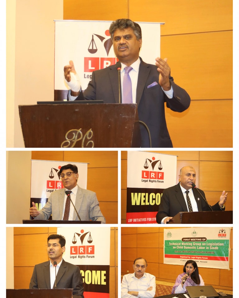  First meeting of the Technical Working Group on Legislation on Child Domestic Labor (TWG-CDL-Sindh) was successfully organized by the Legal Rights Forum. 