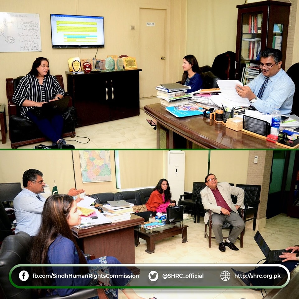Chairperson (SHRC) convened meeting with Director General of (SCPA), and Associate Director of (LAS)