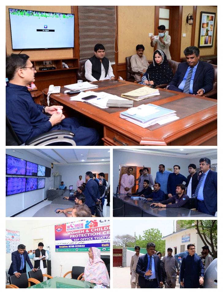 Chairperson Iqbal Ahmad Detho SHRC held a meeting with SSP Adeel Hussain Chandio at the SSP Office in Thatta