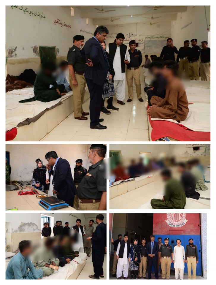The Chairperson SHRC Mr. Iqbal Ahmed Detho, along with his staff, visited Badin Jail