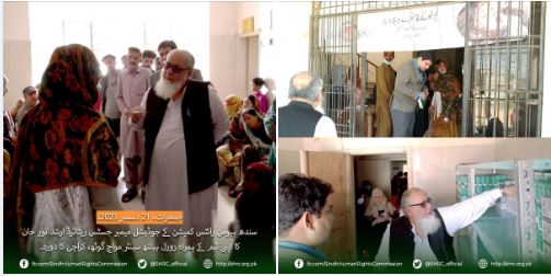 Justice (R) Arshad Noor Khan, MJ (SHRC) visited the Rural Health Center Moach Goth, Karachi.