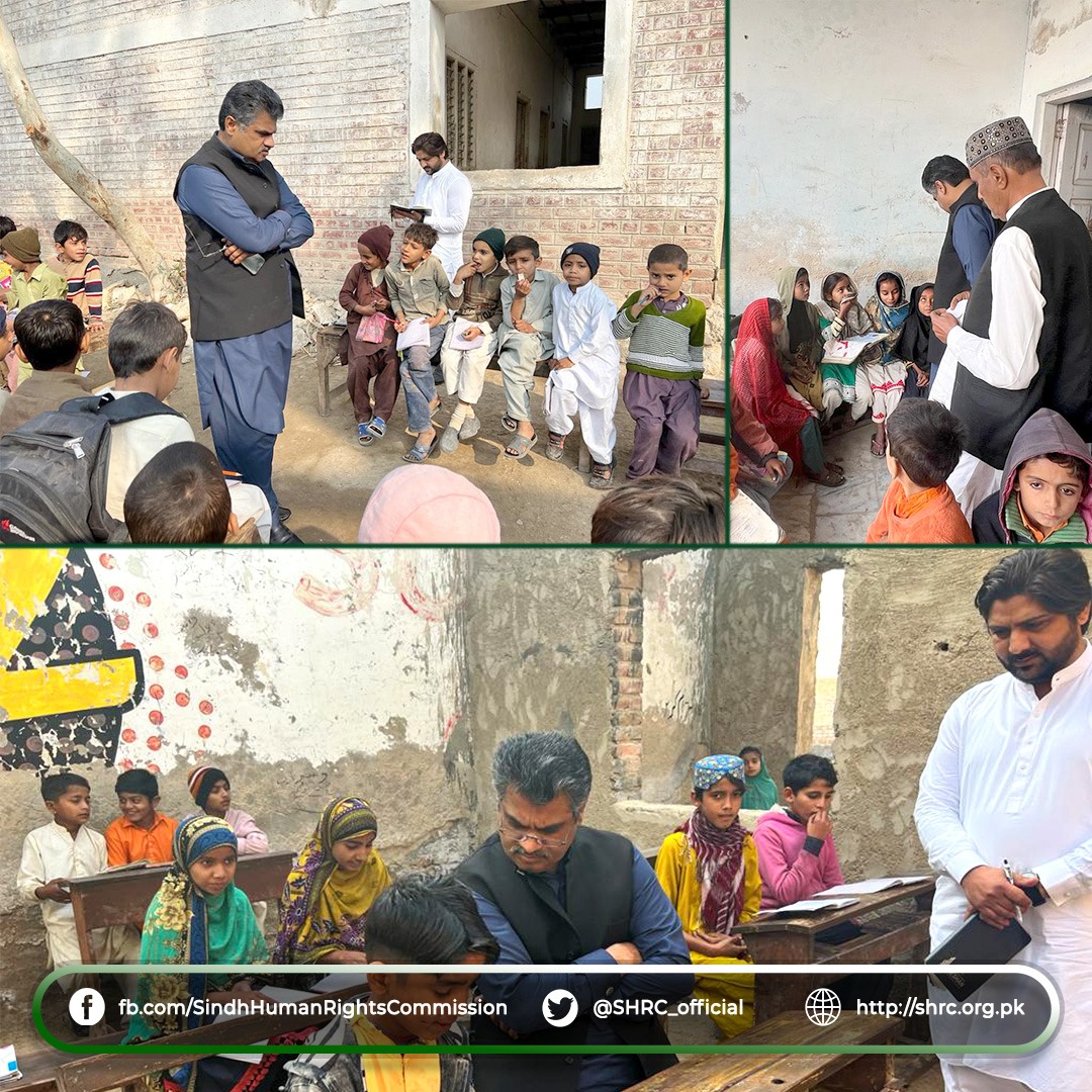 Chairperson (SHRC) undertook visits to various schools in the taluka of Garhi Yasin, Shikarpur.