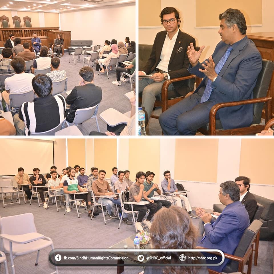 SHRC Chairperson Iqbal Detho Lectures at Ziauddin University on Human Rights