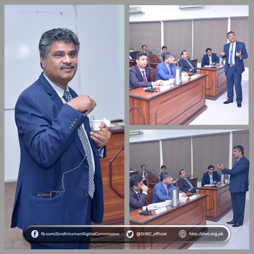 Chairperson (SHRC) delivering an insightful lecture on Human Rights at the National Institute of Management - NIM Karachi