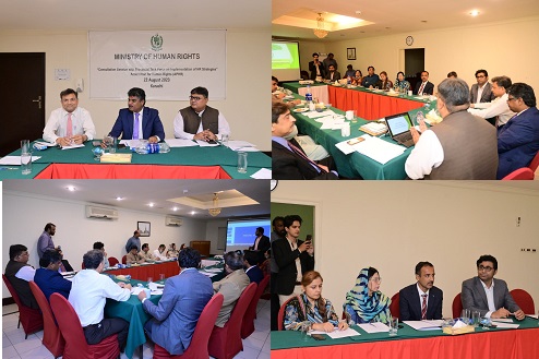 Chairperson (SHRC) attended the Consultation Session with the Provincial Taskforce #Sindh on the Implementation of Human Rights Strategies.
