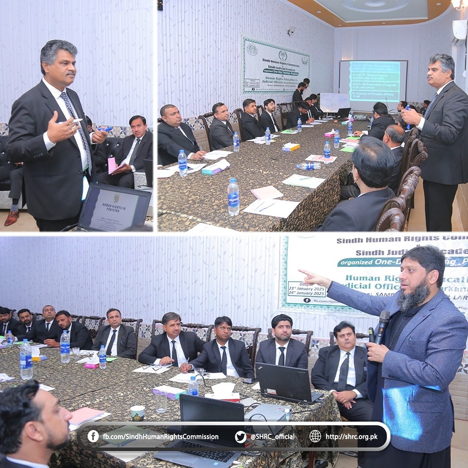 SHRC & SJA Conclude Human Rights Laws Workshop in Larkana Division