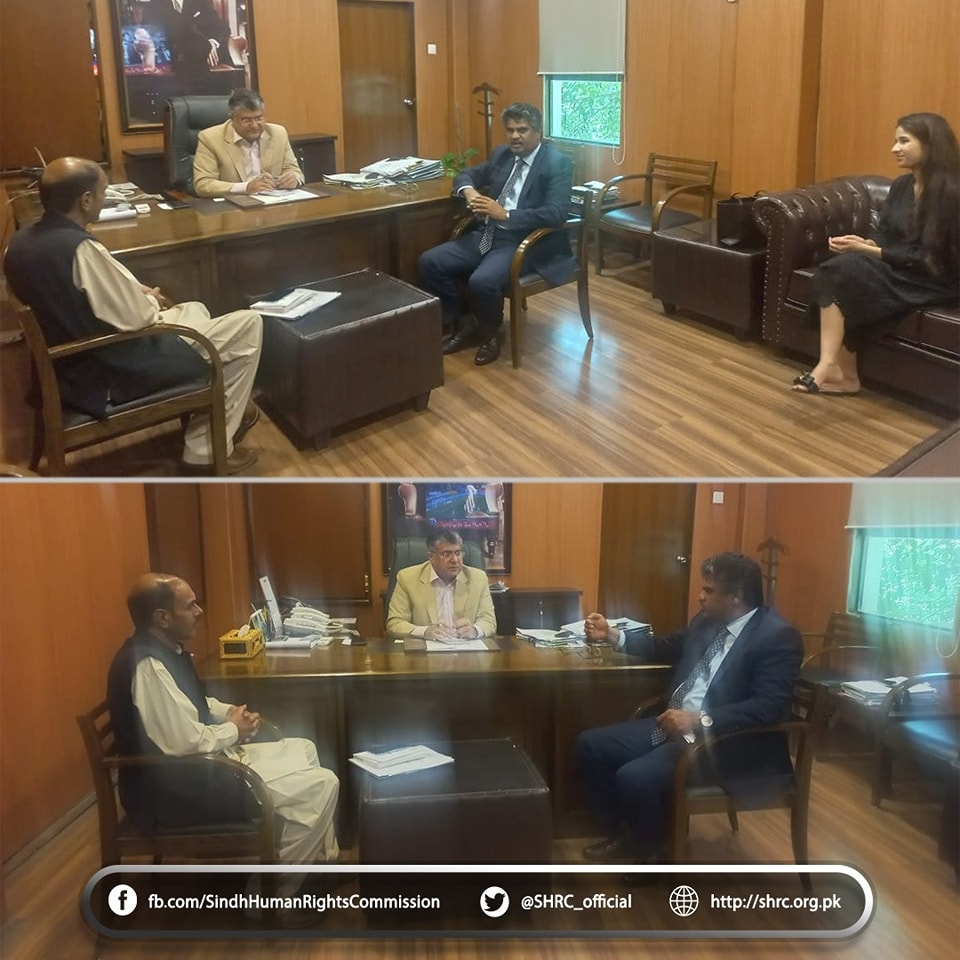Chairperson (SHRC) had a meeting with Mr. Hafeezullah Abassi, the Secretary, Labour and Human Resources Department, Government of Sindh.