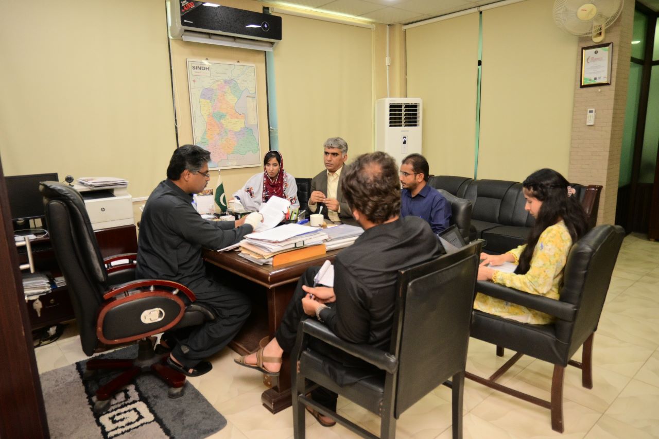 Chairperson (SHRC) held a meeting with team of Pakistan Legal United Society (PLUS) led by Advocate Altaf Khoso (Chairman, PLUS) 