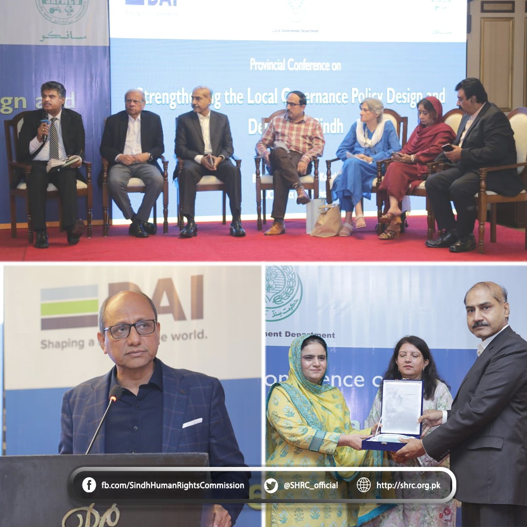 Chairperson (SHRC) attended the Provincial Conference on Strengthening Local Governance Policy Design and Delivery in Sindh
