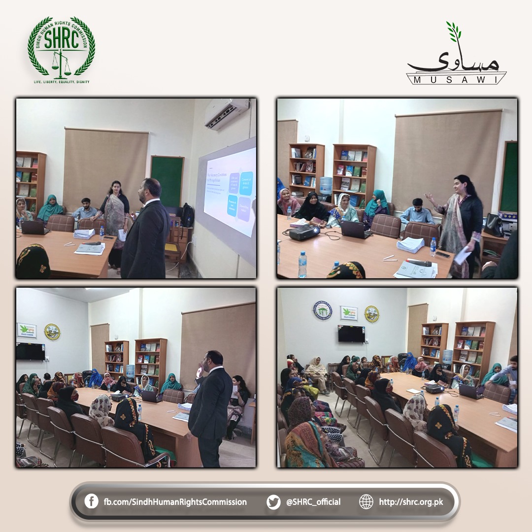 The SHRC and Musawi organized a session to raise awareness about women's marriage rights and provide legal aid in Sukkur.