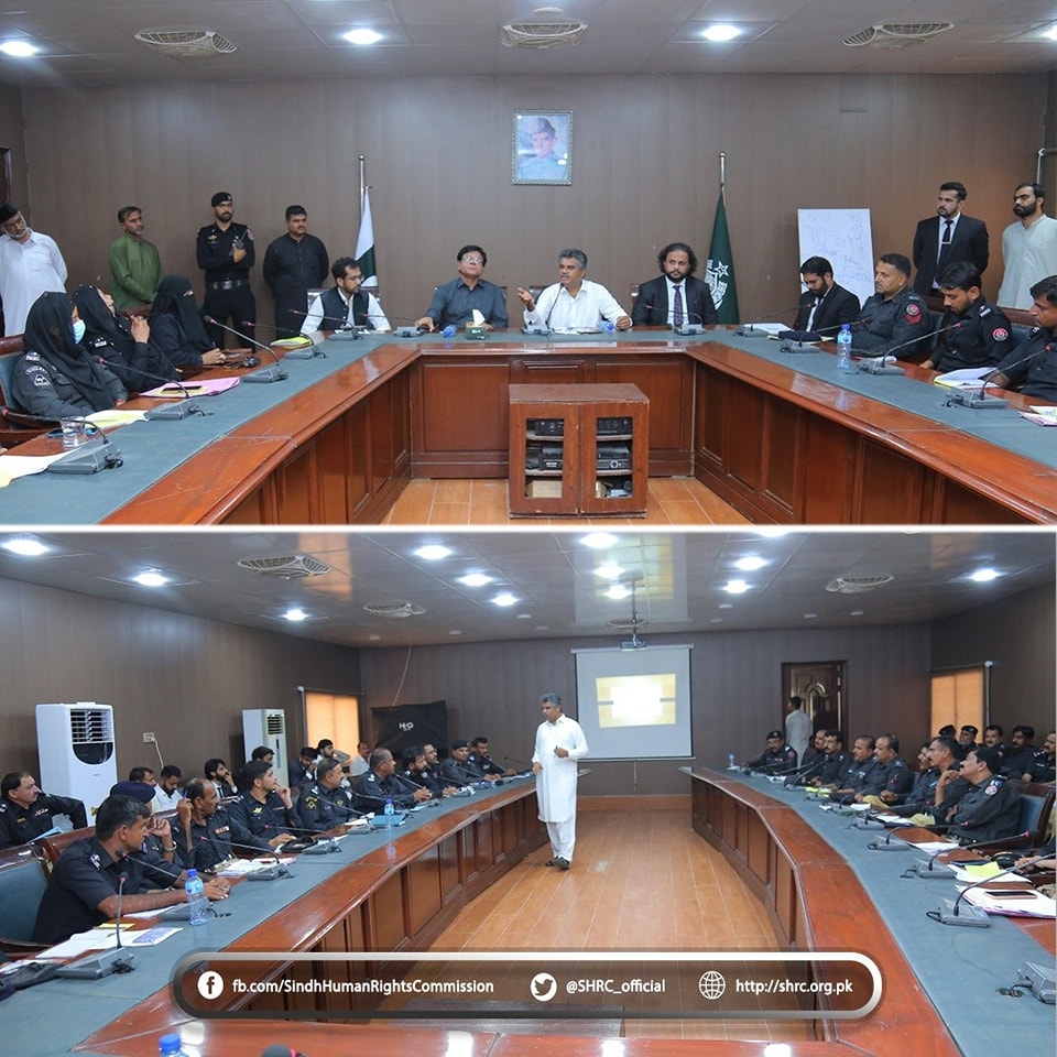 One-Day Training on Human Rights Education for Police Officials at Deputy Commissioner Office, Kamber Shahdadkot.